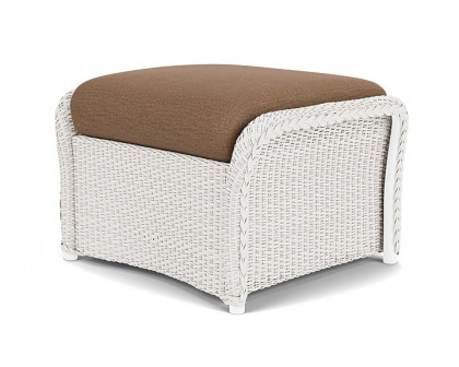 Lloyd Flanders™ Weekend Retreat Woven Ottoman - White, Canvas Natural