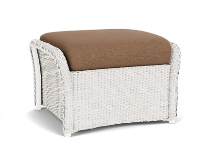 Lloyd Flanders™ Weekend Retreat Woven Ottoman - White, Canvas Natural