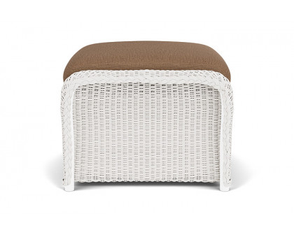 Lloyd Flanders™ Weekend Retreat Woven Ottoman - White, Canvas Natural