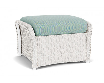 Lloyd Flanders™ Weekend Retreat Woven Ottoman - White, Unearth Dew