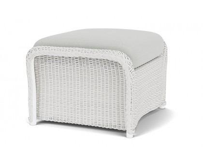 Lloyd Flanders™ Weekend Retreat Woven Ottoman - Matte White, Loveboat Mint