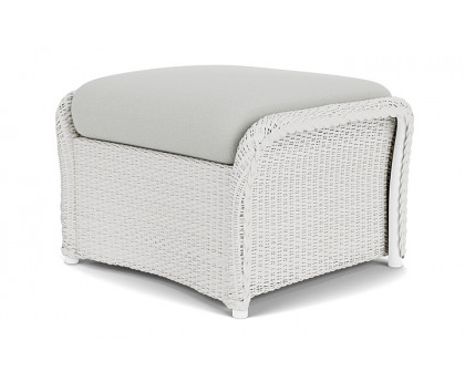 Lloyd Flanders™ Weekend Retreat Woven Ottoman - Matte White, Loveboat Mint