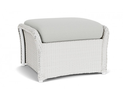 Lloyd Flanders™ Weekend Retreat Woven Ottoman - Matte White, Loveboat Mint