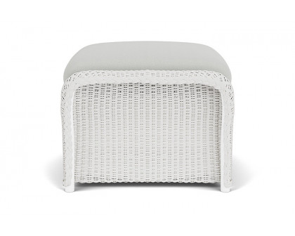 Lloyd Flanders™ Weekend Retreat Woven Ottoman - Matte White, Loveboat Mint