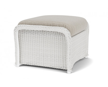 Lloyd Flanders™ Weekend Retreat Woven Ottoman - Matte White, Callen Celadon