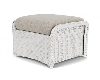 Lloyd Flanders™ Weekend Retreat Woven Ottoman - Matte White, Callen Celadon