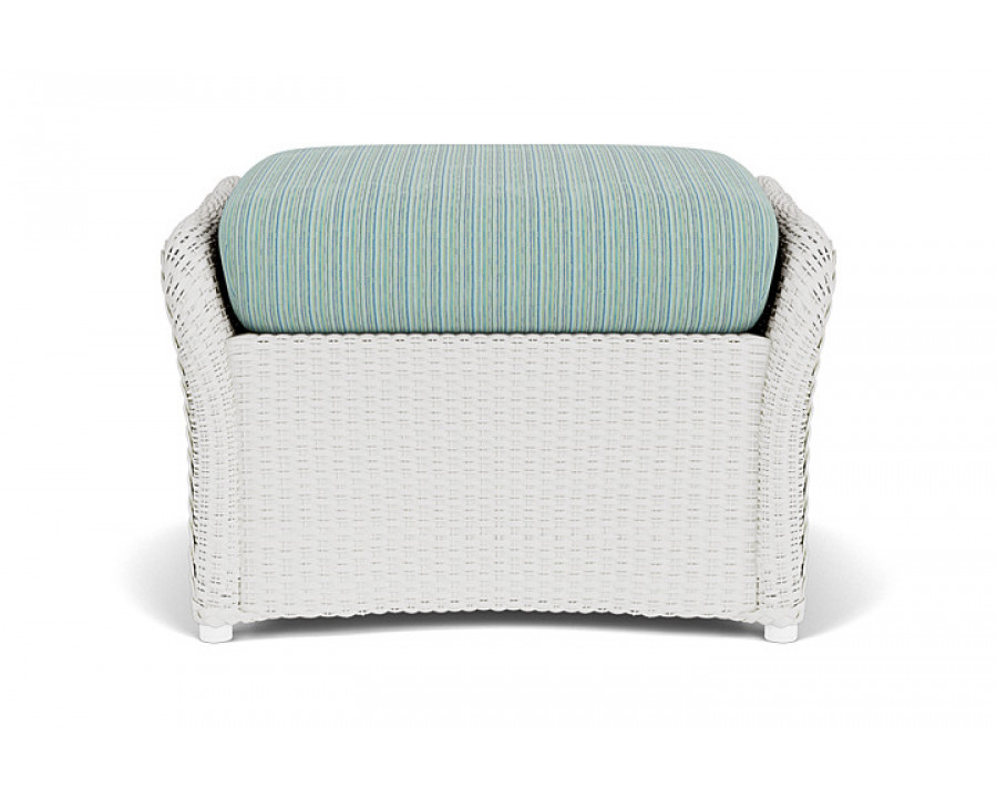 Lloyd Flanders™ Weekend Retreat Woven Ottoman - Matte White, Unearth Dew