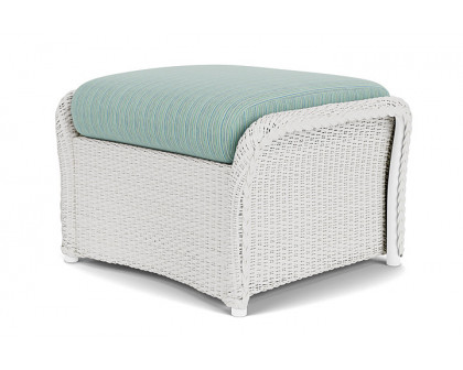 Lloyd Flanders™ Weekend Retreat Woven Ottoman - Matte White, Unearth Dew