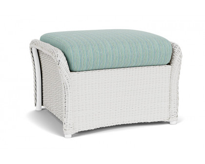 Lloyd Flanders™ Weekend Retreat Woven Ottoman - Matte White, Unearth Dew