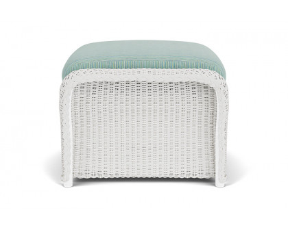 Lloyd Flanders™ Weekend Retreat Woven Ottoman - Matte White, Unearth Dew