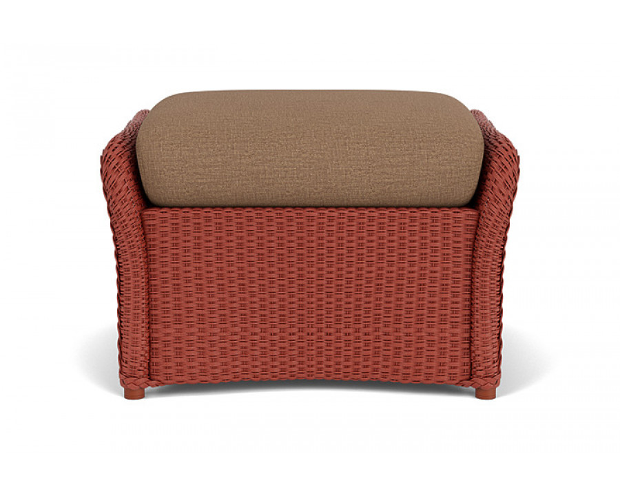 Lloyd Flanders™ Weekend Retreat Woven Ottoman - Terracotta, Canvas Natural