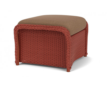 Lloyd Flanders™ Weekend Retreat Woven Ottoman - Terracotta, Canvas Natural