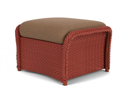 Lloyd Flanders™ Weekend Retreat Woven Ottoman - Terracotta, Canvas Natural