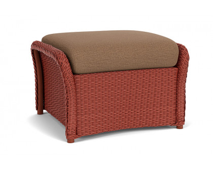 Lloyd Flanders™ Weekend Retreat Woven Ottoman - Terracotta, Canvas Natural