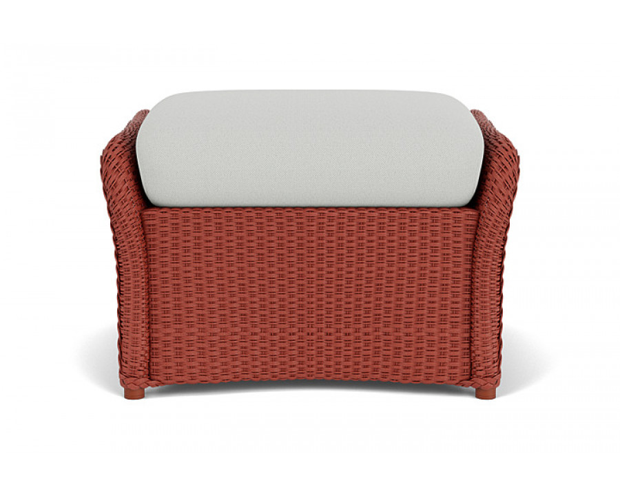 Lloyd Flanders™ Weekend Retreat Woven Ottoman - Terracotta, Loveboat Mint