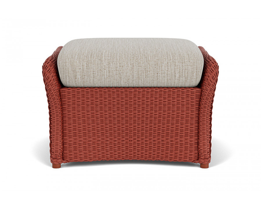 Lloyd Flanders™ Weekend Retreat Woven Ottoman - Terracotta, Callen Celadon