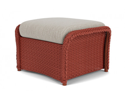 Lloyd Flanders™ Weekend Retreat Woven Ottoman - Terracotta, Callen Celadon