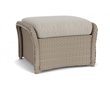 Lloyd Flanders™ Weekend Retreat Woven Ottoman - French Beige, Callen Celadon