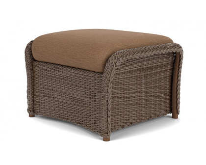 Lloyd Flanders™ Weekend Retreat Woven Ottoman - Bark, Canvas Natural