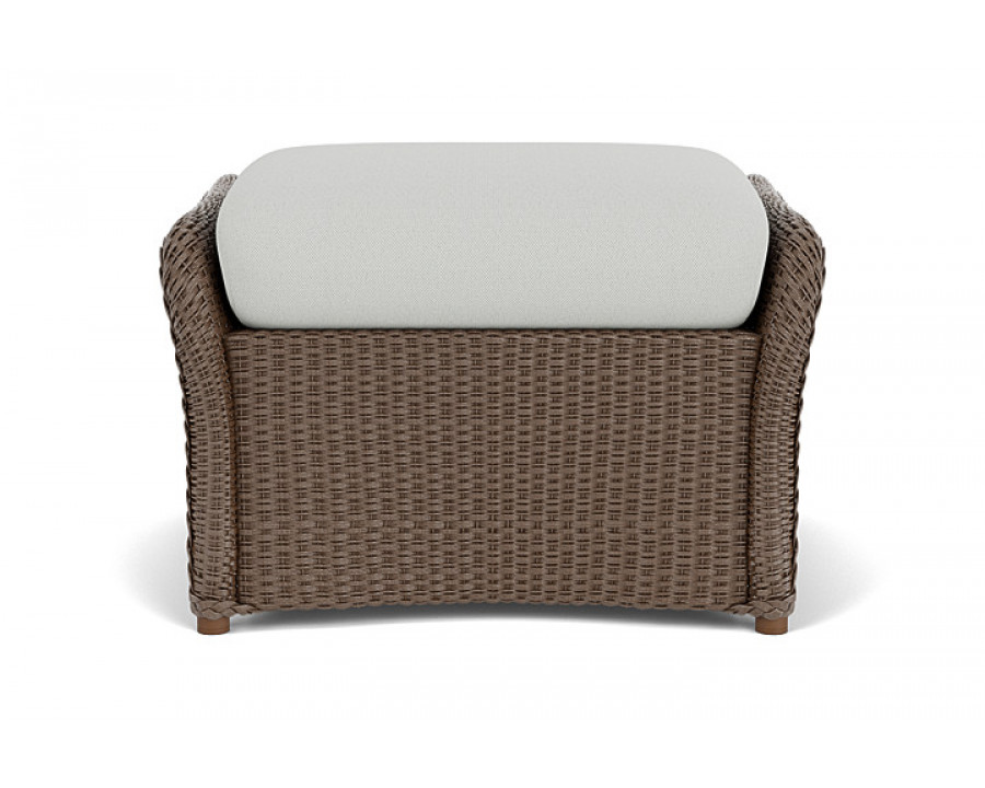 Lloyd Flanders™ Weekend Retreat Woven Ottoman - Bark, Loveboat Mint