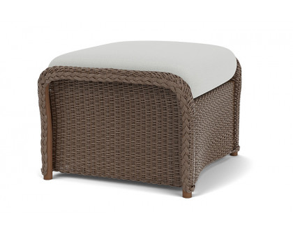 Lloyd Flanders™ Weekend Retreat Woven Ottoman - Bark, Loveboat Mint