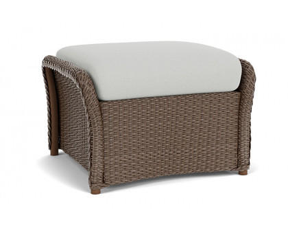 Lloyd Flanders™ Weekend Retreat Woven Ottoman - Bark, Loveboat Mint