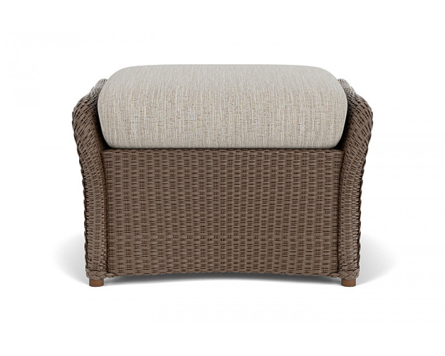 Lloyd Flanders™ Weekend Retreat Woven Ottoman - Bark, Callen Celadon