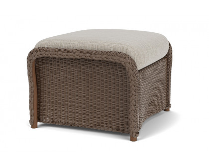 Lloyd Flanders™ Weekend Retreat Woven Ottoman - Bark, Callen Celadon