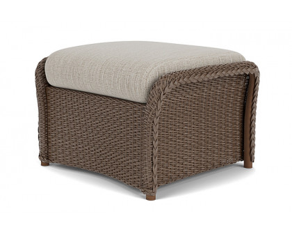 Lloyd Flanders™ Weekend Retreat Woven Ottoman - Bark, Callen Celadon