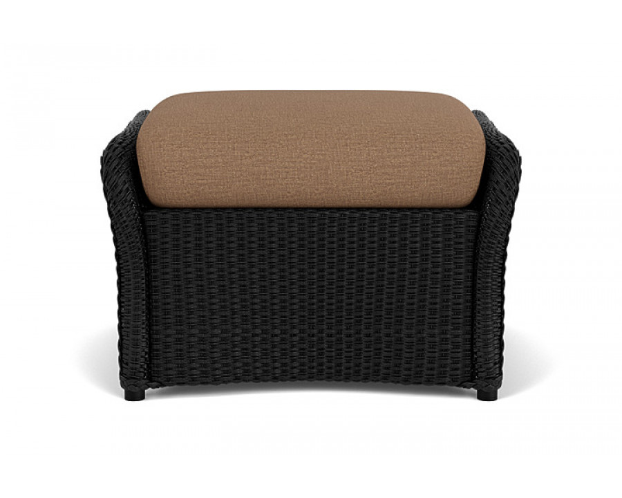 Lloyd Flanders™ Weekend Retreat Woven Ottoman - Ebony, Canvas Natural