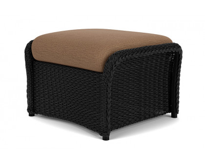 Lloyd Flanders™ Weekend Retreat Woven Ottoman - Ebony, Canvas Natural