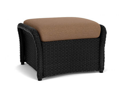 Lloyd Flanders™ Weekend Retreat Woven Ottoman - Ebony, Canvas Natural