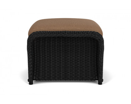 Lloyd Flanders™ Weekend Retreat Woven Ottoman - Ebony, Canvas Natural