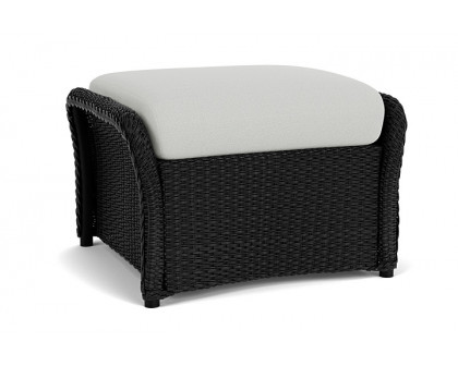 Lloyd Flanders™ Weekend Retreat Woven Ottoman - Ebony, Loveboat Mint