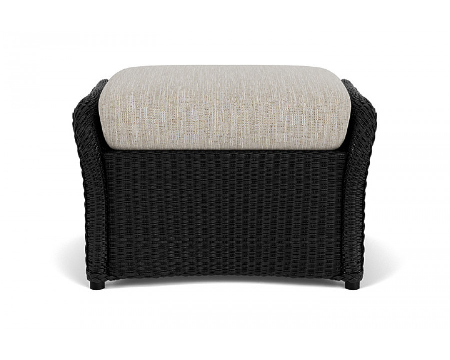 Lloyd Flanders™ Weekend Retreat Woven Ottoman - Ebony, Callen Celadon