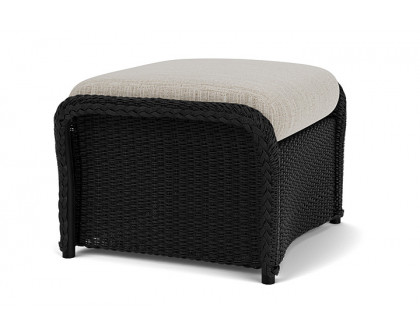 Lloyd Flanders™ Weekend Retreat Woven Ottoman - Ebony, Callen Celadon