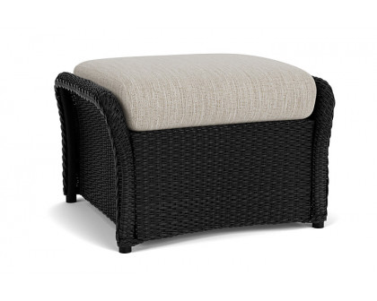 Lloyd Flanders™ Weekend Retreat Woven Ottoman - Ebony, Callen Celadon