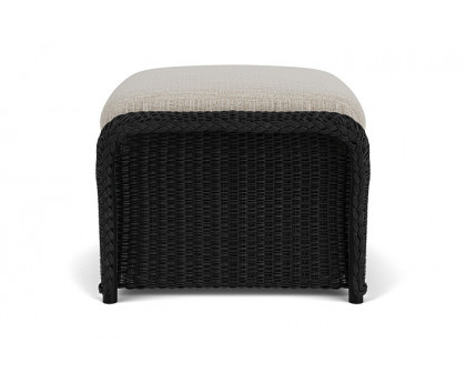 Lloyd Flanders™ Weekend Retreat Woven Ottoman - Ebony, Callen Celadon