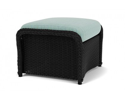 Lloyd Flanders™ Weekend Retreat Woven Ottoman - Ebony, Unearth Dew