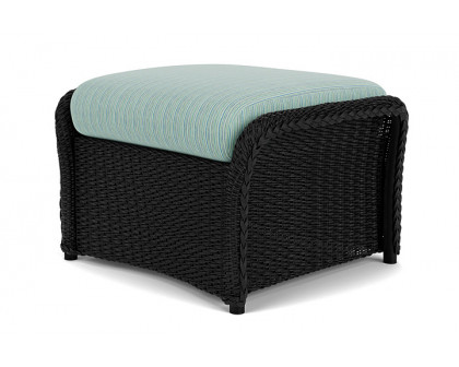 Lloyd Flanders™ Weekend Retreat Woven Ottoman - Ebony, Unearth Dew