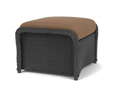 Lloyd Flanders™ Weekend Retreat Woven Ottoman - Charcoal, Canvas Natural