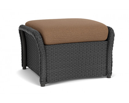 Lloyd Flanders™ Weekend Retreat Woven Ottoman - Charcoal, Canvas Natural