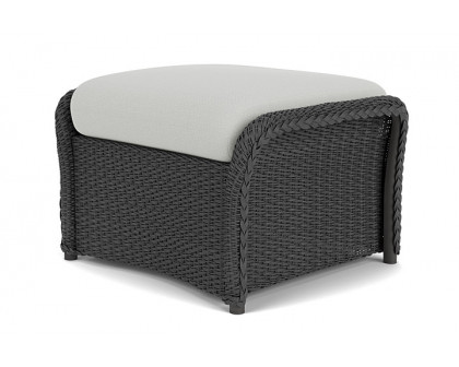 Lloyd Flanders™ Weekend Retreat Woven Ottoman - Charcoal, Loveboat Mint