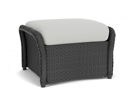 Lloyd Flanders™ Weekend Retreat Woven Ottoman - Charcoal, Loveboat Mint