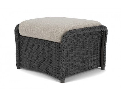 Lloyd Flanders™ Weekend Retreat Woven Ottoman - Charcoal, Callen Celadon