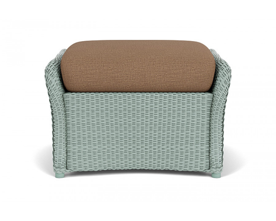 Lloyd Flanders™ Weekend Retreat Woven Ottoman - Sea Glass, Canvas Natural