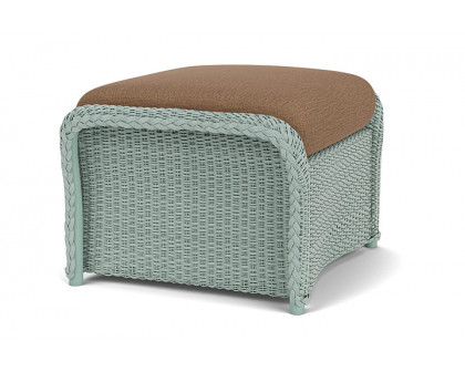 Lloyd Flanders™ Weekend Retreat Woven Ottoman - Sea Glass, Canvas Natural