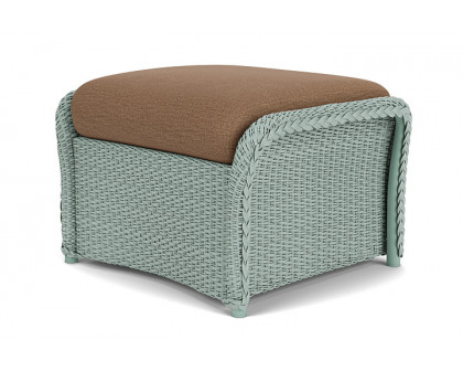 Lloyd Flanders™ Weekend Retreat Woven Ottoman - Sea Glass, Canvas Natural