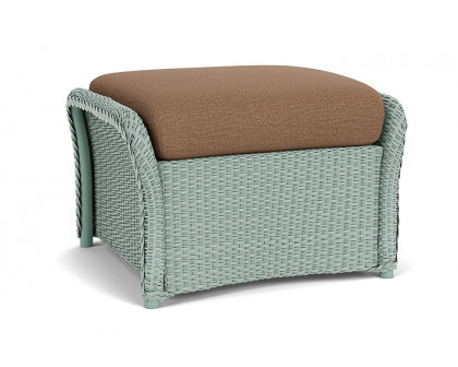 Lloyd Flanders™ Weekend Retreat Woven Ottoman - Sea Glass, Canvas Natural