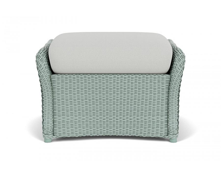 Lloyd Flanders™ Weekend Retreat Woven Ottoman - Sea Glass, Loveboat Mint